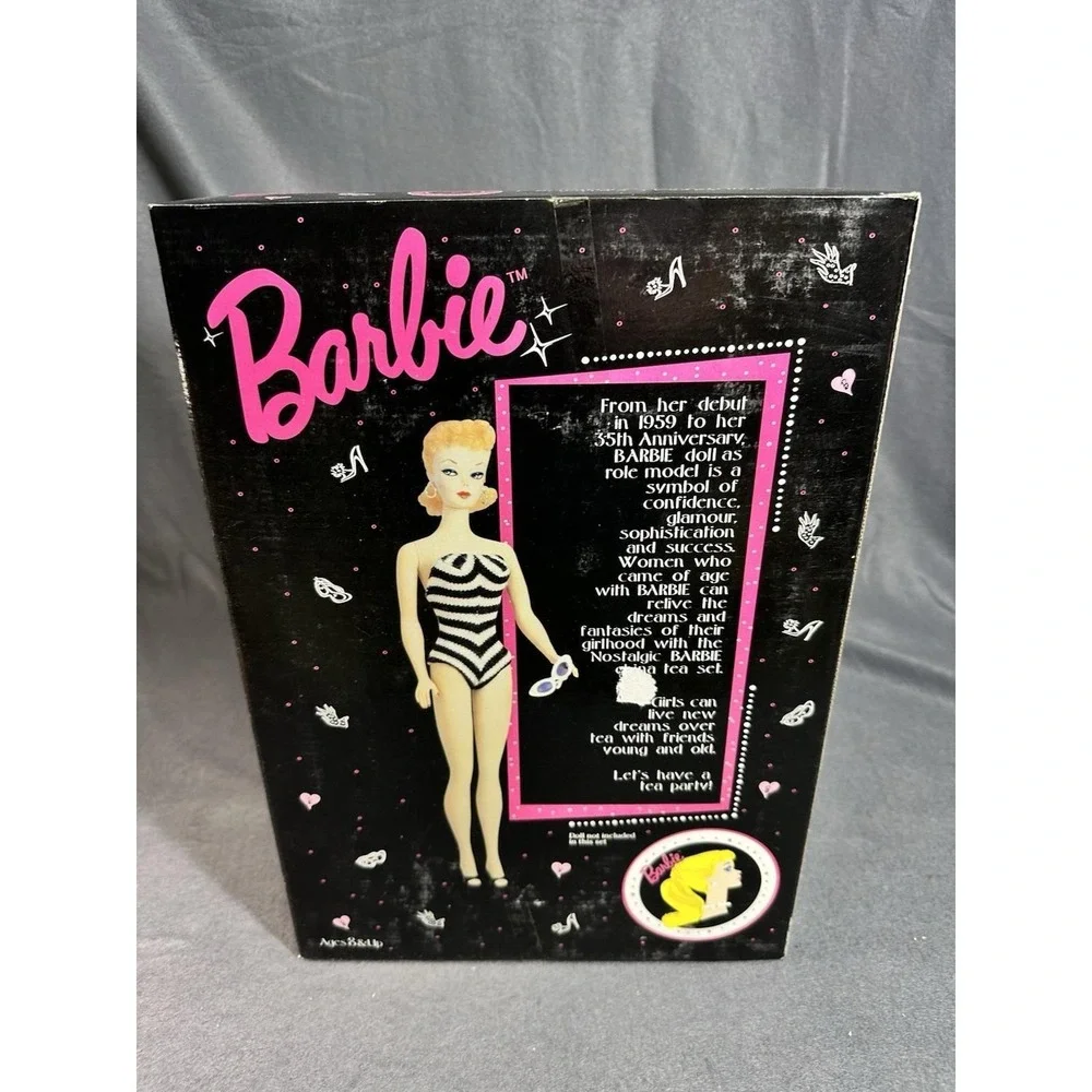 Vintage Barbie 35th Anniversary Limited Edition Tea Set Collector Display Mattel